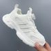 New Double-Mesh Leather 2026 Children's Rotating Buckle Casual Running Shoes For Older Children School White Sneakers_vogvips.com