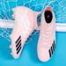 High Top Football For Men And Women, TF Artificial Turf, AG Nail, Student Leather Foot Training Sports Shoes_vogvips.com