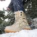 Men's & Women's Winter Hiking Boots With Faux Fur Lining - High Top Snow Boots For Outdoor Trekking, Anti-Slip Rubber Sole Outdoor Hiking Snow Boots_vogvips.com