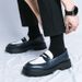 Glide Cross-Border Large New Casual Leather Fashion Thick-Soled Slip-On Loafers Trendy British Style Business Men's Shoes Size_vogvips.com