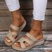 Women's Shoes Large Size New Fashion Slippers Women's Breathable Cross Strap Thick Soled New Slippers_vogvips.com