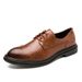 Euro Step Spring Summer New Business Formal Leather British Low-top Pointed Brogue Carved Large Size Casual Men's Shoes_vogvips.com