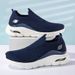Men Slip On Lazy Walking Shoes, Summer Large Size Fly Woven Breathable Trend Casual Sports Footwear For Elderly Daily Use_vogvips.com