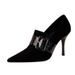 955-12 Style Women's Shoes High Heels, Suede, Sexy Nightclub, Slimming Snake Pattern, One Line With Belt Buckle, Deep_vogvips.com
