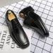 Large Size New Fashion Men's Business Formal Trendy Simple Square Toe Leather Derby Shoes_vogvips.com