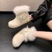 Icelandic Snow Boots Children's Autumn Velvet Thick-soled Spice Girls In The Wind Cotton Shoes Women_vogvips.com