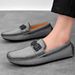 Men's Bean Shoes Business Casual Leather Shoes Slip-on Loafers Men's Shoes_vogvips.com