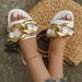 Metal Chain Bottomed Flip Flops For Women Wearing Oversized Flat Heeled Beach Sandals_vogvips.com