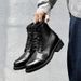 Thick Heel Retro Short Boots Autumn Men's Boots Foreign Style French Thick-soled Height Increasing Martin Boots_vogvips.com