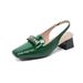 8839-8LX Women's High Heels For Foreign Trade, European And American Style Back Buckle Sandals, Patent Leather Square_vogvips.com