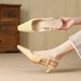 Qianluhui Closed-Toe Sandals - Elegant And Chic Basic Style For Daily Commuting, Fashionable Shallow-Heel High-Heeled_vogvips.com
