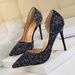 Women's Elegant Stiletto Heels With Glitter & Cut-Out Design - Pointed Toe Evening Party Shoes For Slimming Effect, Sizes 34-43_vogvips.com