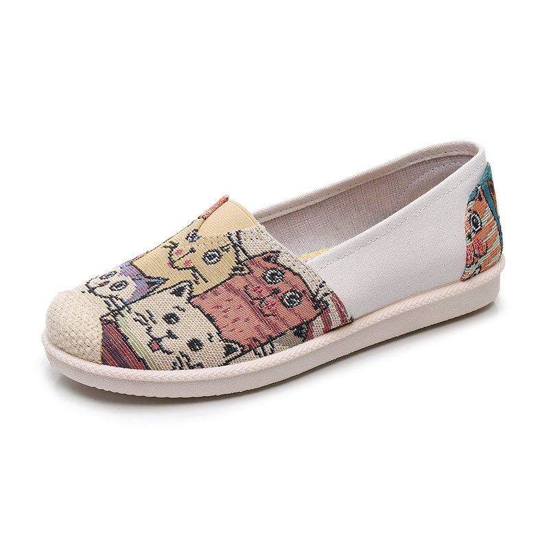 Spring New Style Old Beijing Cloth Non-slip, Versatile Casual Women's Shoes, Fashionable, Breathable, Soft-soled_vogvips.com