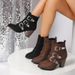 Women Ankle Boots Autumn Winter Short Boots New Large Size Western Ch Elsea Leather For Women With Belt Buckle And Chunky Heel Fashionable Versatile F_vogvips.com