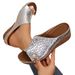 New Large Size Slippers Thick Sole Fish Mouth Car Sewing Women's Slippers_vogvips.com