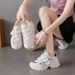 Women's Chunky Dad Sneakers - Thick Sole Platform Shoes For Summer, Comfortable Walking & Running Shoes_vogvips.com