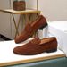 Men's Casual Shoes Suede Genuine Leather New Business Slip-On Loafers Coffee Color_vogvips.com