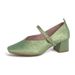 Square Toe Leather Work Shoes Women, Soft Sole, Comfortable For Long Standing, Professional Office Shoes, High Chunky_vogvips.com