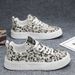 Fashionable New Spring Comfortable Thick Sole For Korean Edition Trendy Elevated Casual Men's Printed Canvas Shoes_vogvips.com