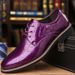 Suitable For All Seasons Large Size Men's Pointed Toe Lace-up Multicolor Wedding Business Party Banquet Office Formal Shoes_vogvips.com
