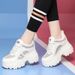 Thick Sole With An Inner Height Increase Of 10Cm, Dad Shoes, Women's 2024 Spring And Summer New Style Mesh Breathable_vogvips.com