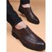 Men's Height Increasing Trendy Hairstylist Pointed Business Carved Breathable Casual Leather Shoes_vogvips.com