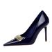 9283-K31 Banquet Women's Super Lacquer Leather Shallow Mouth Pointed Shining Water Diamond Decorative Single Shoes High_vogvips.com