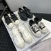 (Dingji) 2025 New SMFK Thick Soled Canvas Shoes, Summer Cowhide Night Shooting Star Sneakers, Black And White_vogvips.com