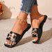 2026 Summer New Large Size Flat Sandals Women, Fashionable Casual Metal Buckle Slippers For Outdoor Wear_vogvips.com