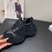 Rhinestone Encrusted Lace Up Platform Chunky Sneakers For Women, Perfect For Petite Women, Perfect For Height Increase, Casual Sportswear._vogvips.com