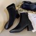 2021 New Martin Winter European And American Style Square Toe Back Zipper Short Women's Chunky Mid Heel Boots_vogvips.com