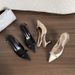 2025 French Style Socialite Elegant Pointed Bowknot Stiletto Heels Women Satin Versatile Closed Toe Backless Sandals_vogvips.com