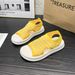 Women's Fashion Platform Sandals - Spring Summer Korean Style Fish Mouth Roman Sandals, Breathable Mesh With Chunky Rubber Sole_vogvips.com