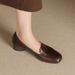 French Retro Soft Leather Loafers For Women, Chunky Slip-On Shoes, 2025 Spring New Low Heel Shallow Mouth Single Shoes_vogvips.com