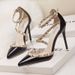 Women's Pumps Sexy Nightclub Stiletto High Heels For Women With Shallow Mouth, Pointed Rivets, Hollow Straps, Women's Shoes_vogvips.com