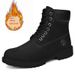 Unisex Durable Leather Work Boots, Waterproof High-Top Martin Boots For Men & Women, Comfortable & Breathable Winter Snow Boots_vogvips.com