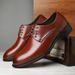 Euro Step Large Size 48 Men's Business Lace-up Casual Breathable Youth Leather Trendy Shoes_vogvips.com