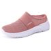 Women's Large Size Women's Shoes Bag Head Half Tray Flat Shoes Fly-woven Breathable Casual Shoes Slippers Single Shoes_vogvips.com