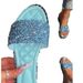 Round-toe Flat-bottom Beach Sandals, European And American Foreign Trade Large-size One-strap Rhinestone Sandals For_vogvips.com