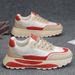 Gump Winter Men’s Shoes:sporty, Thick-soled, Fleece-lined And Extra-thick Leather Casual Work Dad-style Trendy Shoes; Warm Cotton Boots For 2025._vogvips.com