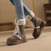Women's Rabbit Fur Thick-Sole Snow Boots_vogvips.com