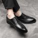 Men's Stylish Pointed-Toe Dress Shoes - Breathable PU Leather Lace-Up Oxfords For Business & Wedding, Korean Trendy Design_vogvips.com