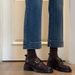 Soft Version~Vintage Buckle Loafers For Women, Simple Commuter Chunky Heel Slip-on Sh, British Style Small Leather_vogvips.com