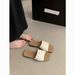 Korean Pleated Women, Summer 2025, Flat Beach Vacation Sandals, Fairy Style One-Strap Slippers For Women_vogvips.com