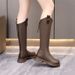 Long Boots For Women, Over-the-Knee V-Cut High 2023 Autumn And Winter Slimming Riding Boots, Sizes 34-42_vogvips.com