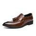 New Fashion Genuine Leather Tassel Business Casual Loafer Shoes For Men Black Business Formal Leather Shoes For Daily Office Casual Men's Shoes For Dr_vogvips.com