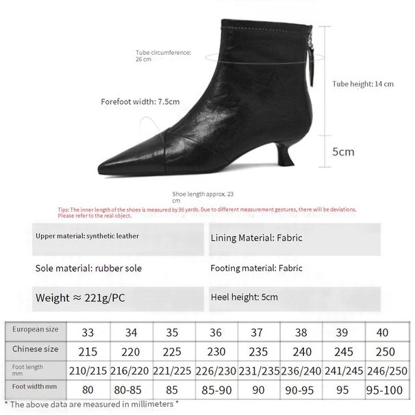Cameido French Style Pointed Toe Slim Heel Fashion Boots For Autumn_vogvips.com