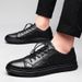 Men's Sports Shoes Irst Layer Cowhide Sot Leather Outdoor Low-top Black Board Shoes Breathable Men's Shoes_vogvips.com