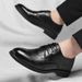 Men's Hollow Out Dress Shoes Wedding Leather Heightening Leather Shoes Business Casual Dress Men's Shoes Groom Wedding Shoes One Piece_vogvips.com