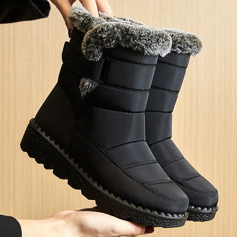 Women's Boots 2025 Trend Winter Shoes For Woman Winter Boots Ankle Low Heels Botas Mujer Waterproof Snow Boots With Fur Shoes_vogvips.com